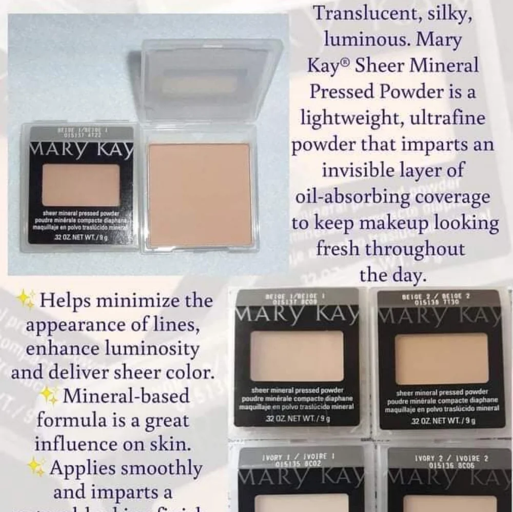 Mary kay Sheer Mineral Powder Foundation in Beige 1.